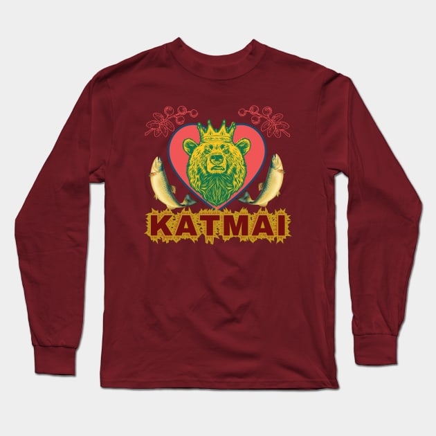 KATMAI - All Hail Katmai - Home of The Fattest Bears Long Sleeve T-Shirt by SwagOMart